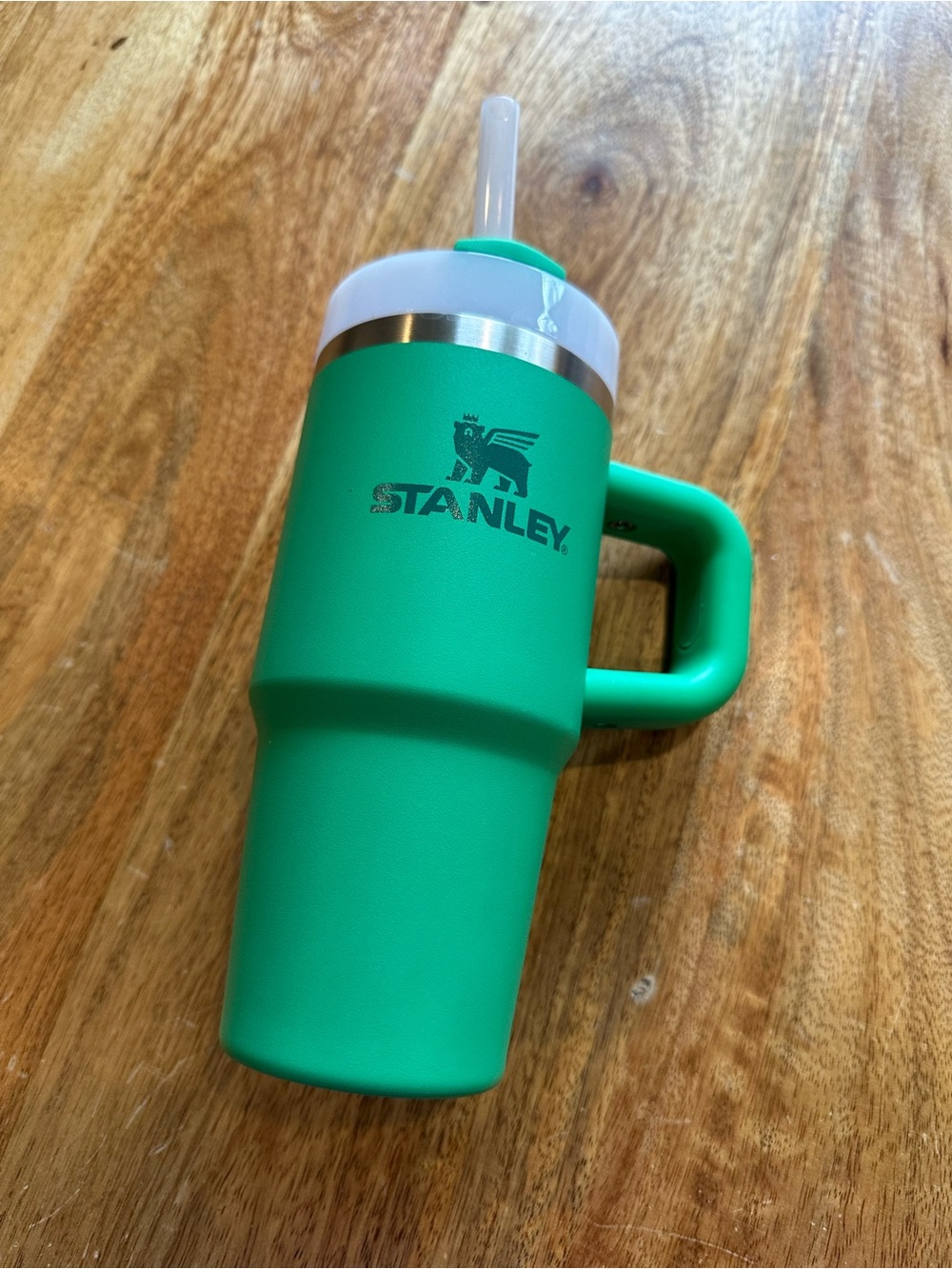 NWOT- Stanley Quencher H2.O - 14 oz - Green Travel Tumbler with Handle & Straw